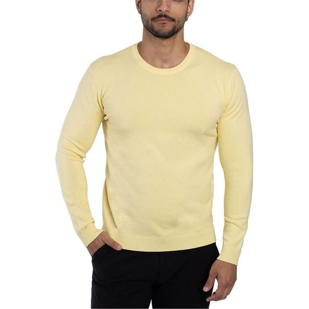 XRAY Mens Slim Fit Midweight Knit Pullover Sweater, Yellow, 3XL, DM